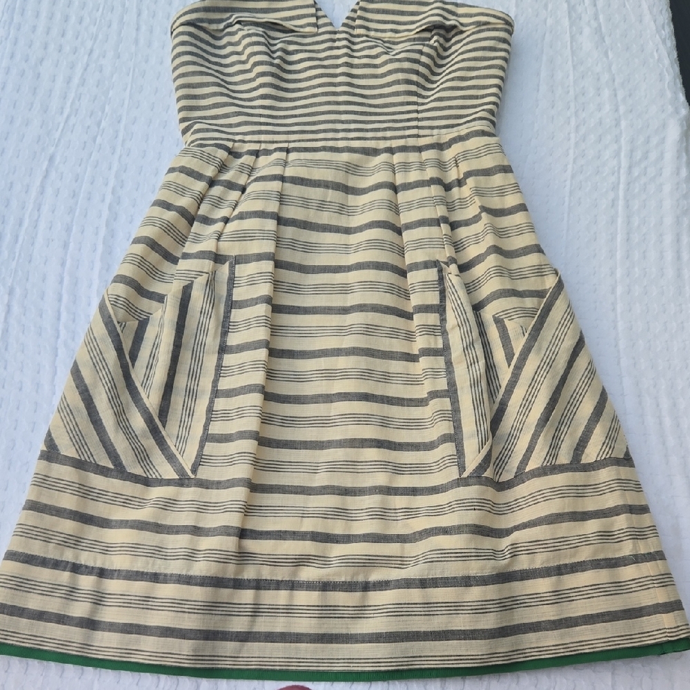 Maeve Striped Spaghetti-strapless Mini Dress - Picture 4 of 16